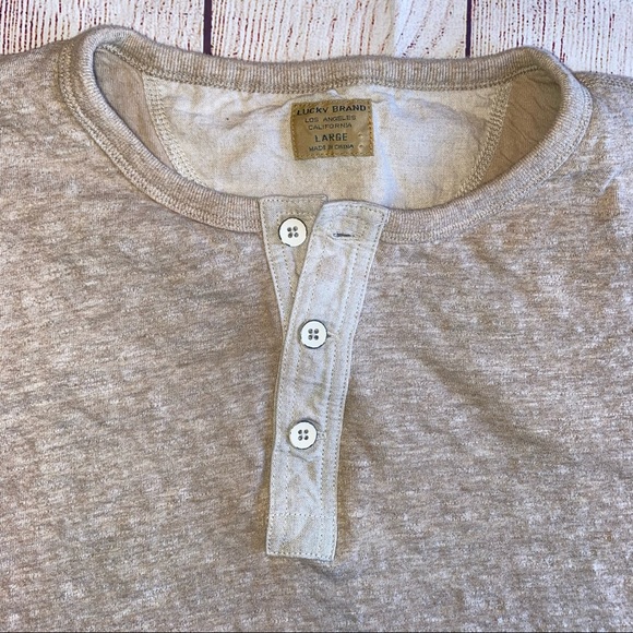 Lucky brand men’s Henley long sleeve shirt large - Picture 5 of 9